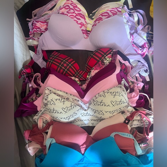 16 VS wireless bras.  Sizes Small, 34B, 36B and 34C. Selling bundle 16 for $120. - Picture 3 of 3